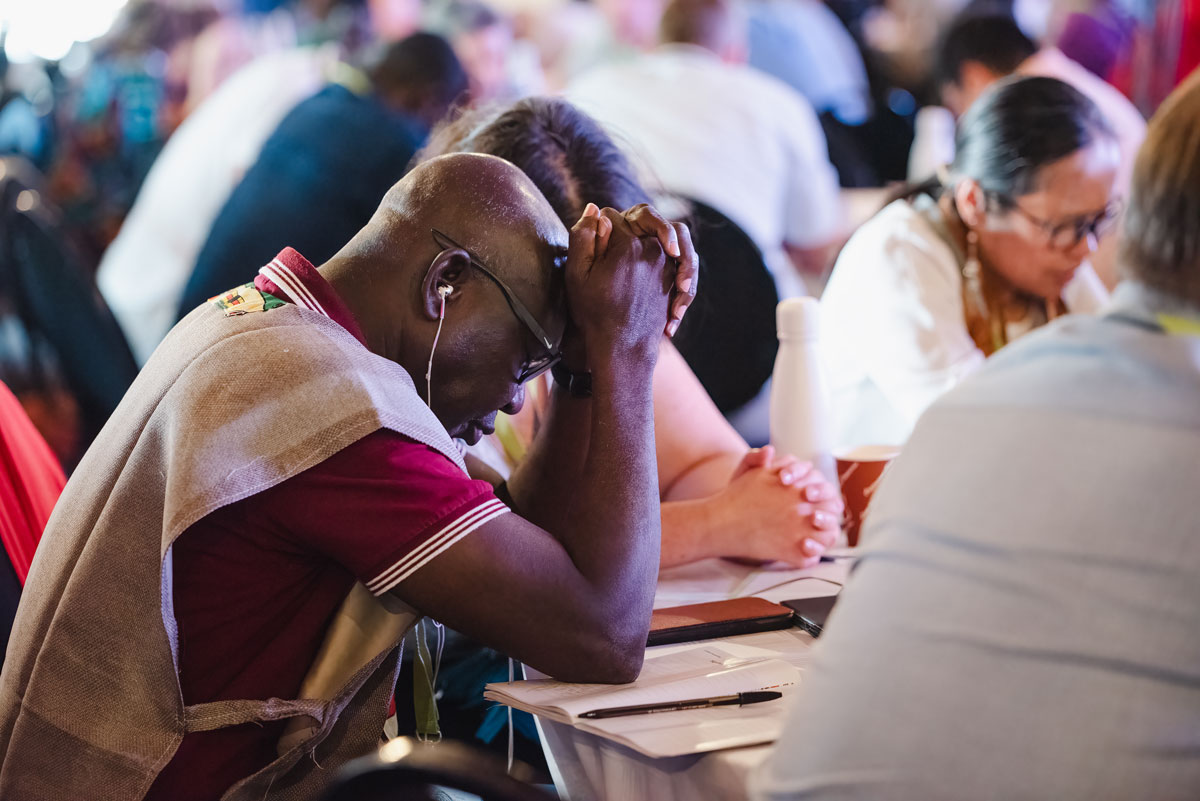 Man praying.